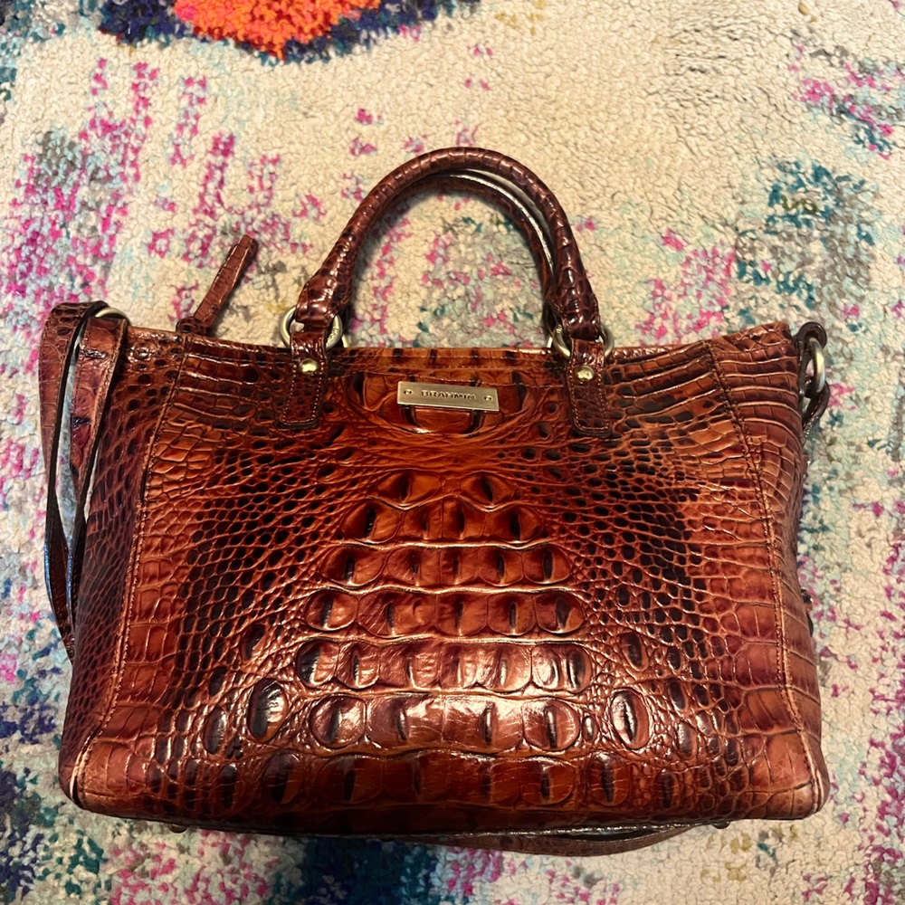 Brahmin crossbody alligator skin purse